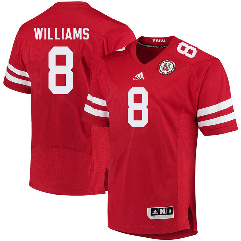 Men #8 Deontai Williams Nebraska Cornhuskers College Football Jerseys Sale-Red - Click Image to Close